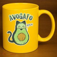 Avogato Cat Hola 11oz C Handle Ceramic Mug