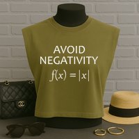 Avoid Negativity Math Joke Garment-Dyed Women's Muscle Tee