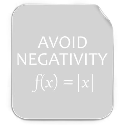 Avoid Negativity Math Joke Permanent Decal Sticker