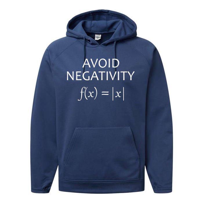 Avoid Negativity Math Joke Performance Fleece Hoodie