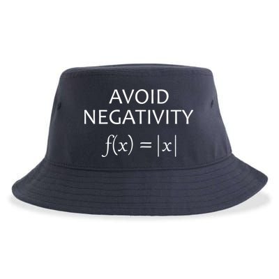 Avoid Negativity Math Joke Sustainable Bucket Hat