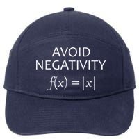 Avoid Negativity Math Joke 7-Panel Snapback Hat