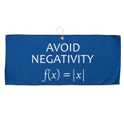 Avoid Negativity Math Joke Large Microfiber Waffle Golf Towel