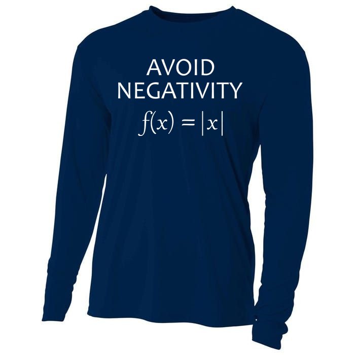 Avoid Negativity Math Joke Cooling Performance Long Sleeve Crew