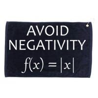 Avoid Negativity Math Joke Grommeted Golf Towel