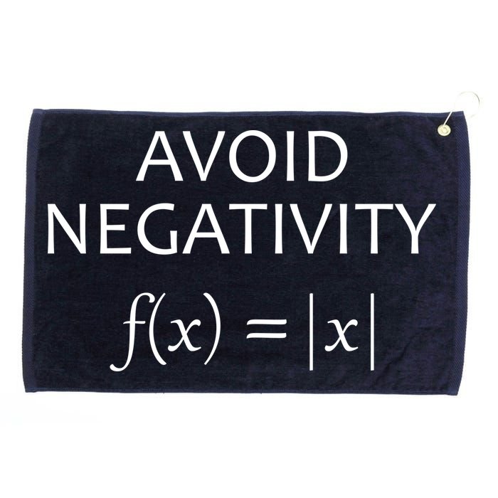 Avoid Negativity Math Joke Grommeted Golf Towel