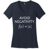 Avoid Negativity Math Joke Women's V-Neck T-Shirt