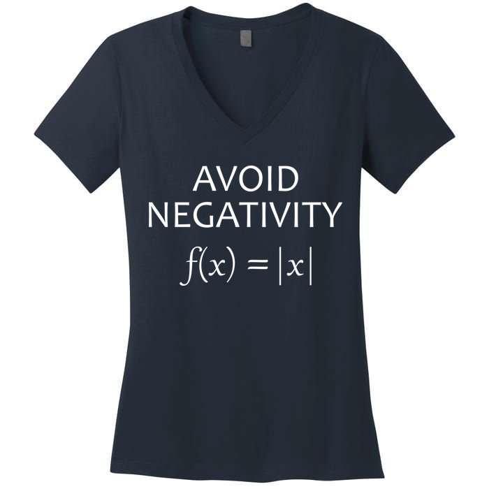 Avoid Negativity Math Joke Women's V-Neck T-Shirt