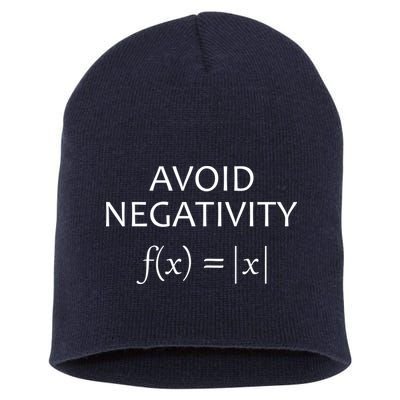 Avoid Negativity Math Joke Short Acrylic Beanie