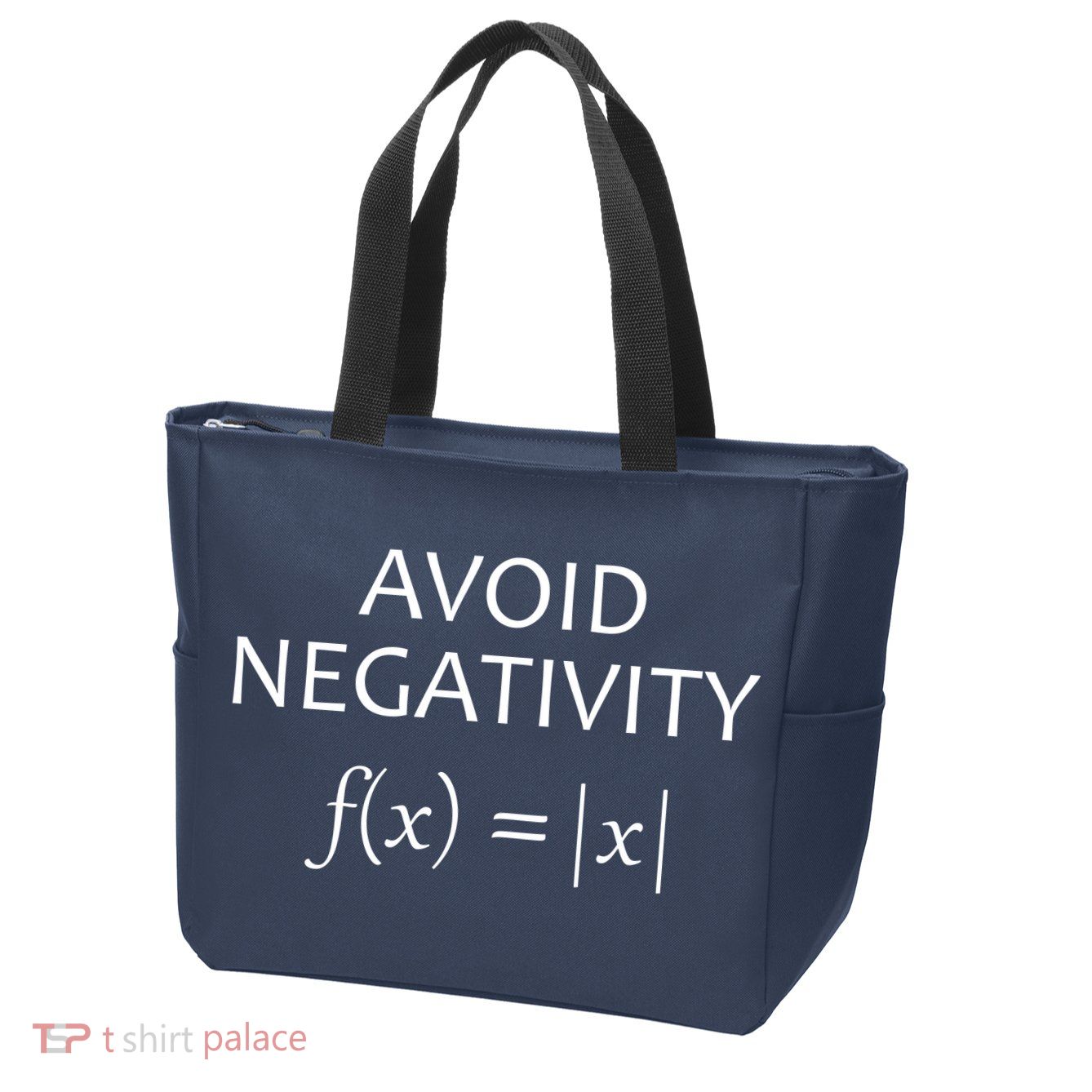 Avoid Negativity Math Joke Zip Tote Bag