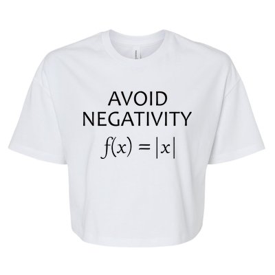 Avoid Negativity Math Joke Bella+Canvas Jersey Crop Tee