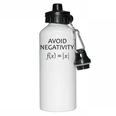 Avoid Negativity Math Joke Aluminum Water Bottle