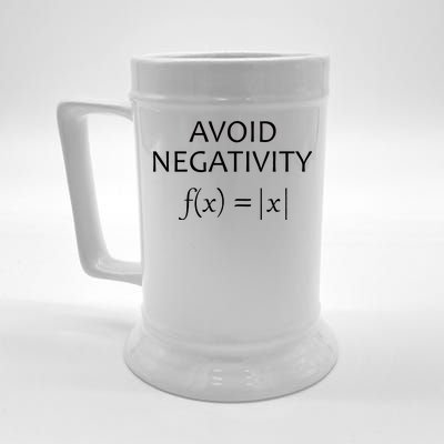 Avoid Negativity Math Joke Beer Stein