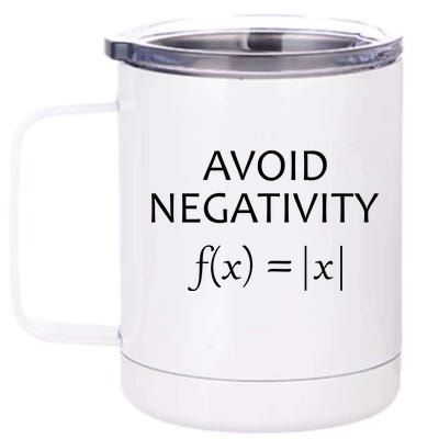 Avoid Negativity Math Joke 12 oz Stainless Steel Tumbler Cup