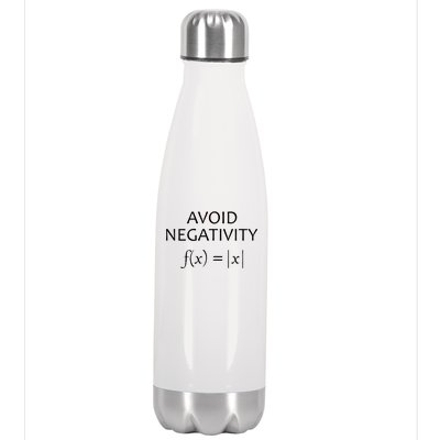 Avoid Negativity Math Joke Stainless Steel Insulated Water Bottle