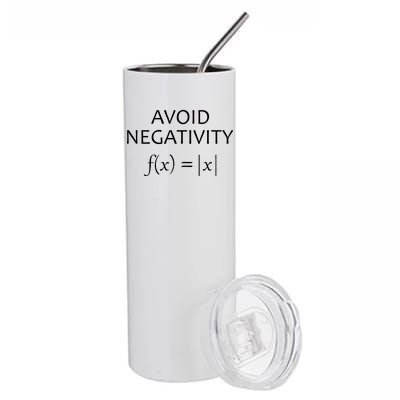 Avoid Negativity Math Joke Stainless Steel Tumbler