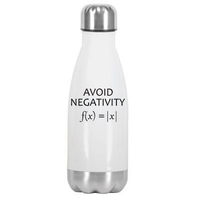 Avoid Negativity Math Joke Stainless Steel Insulated Water Bottle