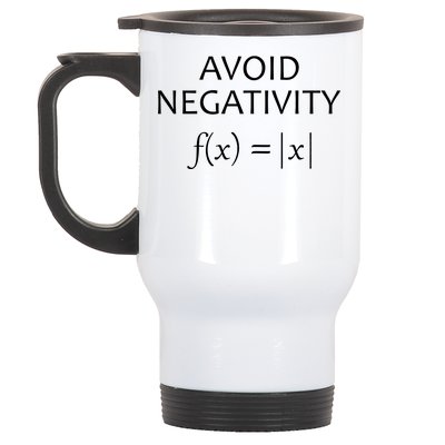 Avoid Negativity Math Joke Stainless Steel Travel Mug