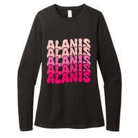 Alanis Vintage Personalized Name I Love Alanis Womens CVC Long Sleeve Shirt