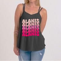 Alanis Vintage Personalized Name I Love Alanis Women's Strappy Tank