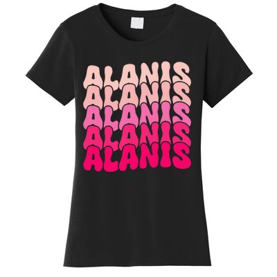 Alanis Vintage Personalized Name I Love Alanis Women's T-Shirt