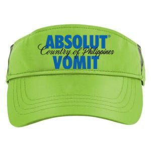 Absolute Vomit Parody Country Of Philippines Adult Drive Performance Visor