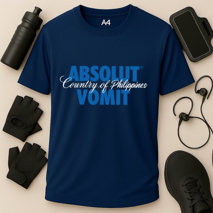 Absolute Vomit Parody Country Of Philippines Cooling Performance Crew T-Shirt