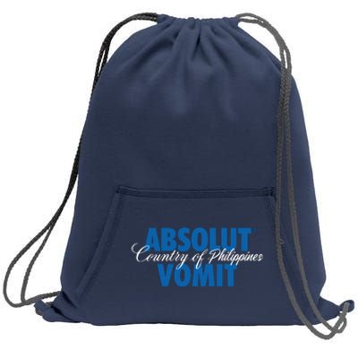 Absolute Vomit Parody Country Of Philippines Sweatshirt Cinch Pack Bag