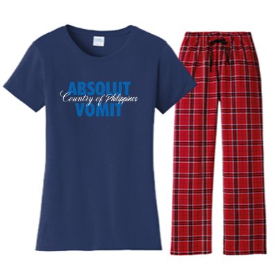 Absolute Vomit Parody Country Of Philippines Women's Flannel Pajama Set