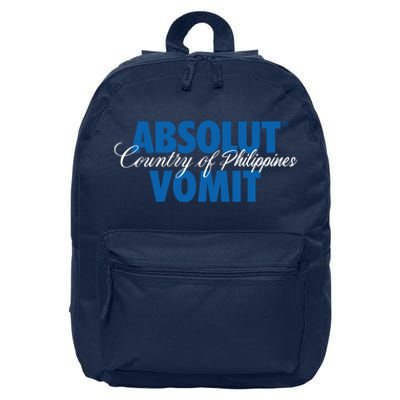 Absolute Vomit Parody Country Of Philippines 16 in Basic Backpack