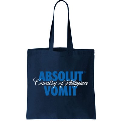 Absolute Vomit Parody Country Of Philippines Tote Bag