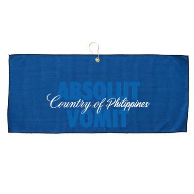 Absolute Vomit Parody Country Of Philippines Large Microfiber Waffle Golf Towel