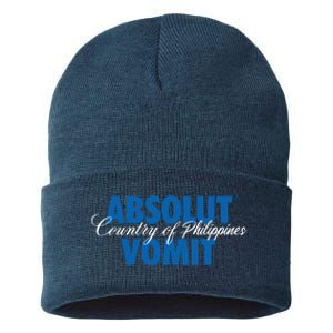 Absolute Vomit Parody Country Of Philippines Sustainable Knit Beanie