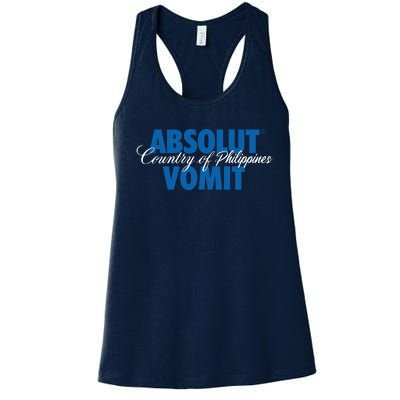 Absolute Vomit Parody Country Of Philippines Women's Racerback Tank