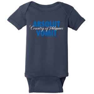 Absolute Vomit Parody Country Of Philippines Baby Bodysuit