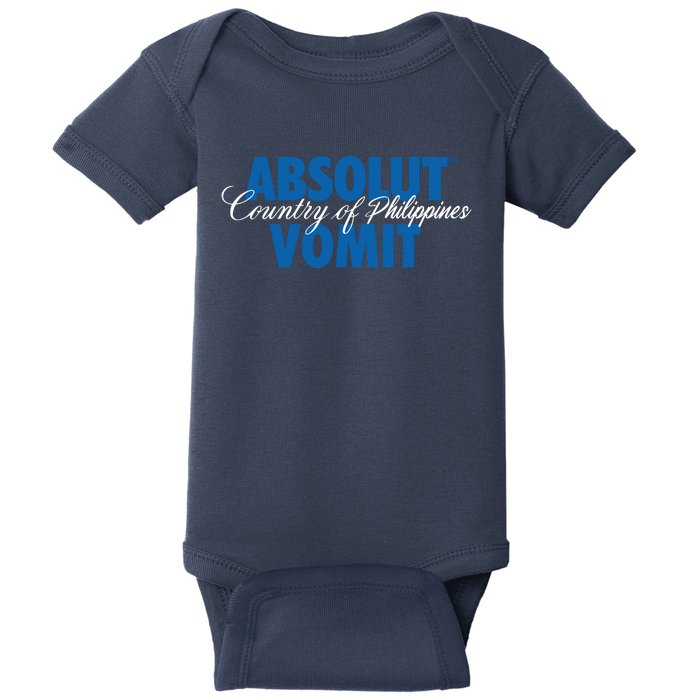 Absolute Vomit Parody Country Of Philippines Baby Bodysuit