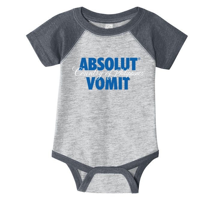 Absolute Vomit Parody Country Of Philippines Infant Baby Jersey Bodysuit