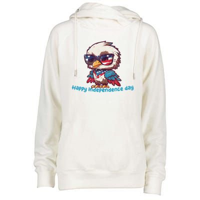America Vintage Patriotic Bald Eagle Womens Funnel Neck Pullover Hood
