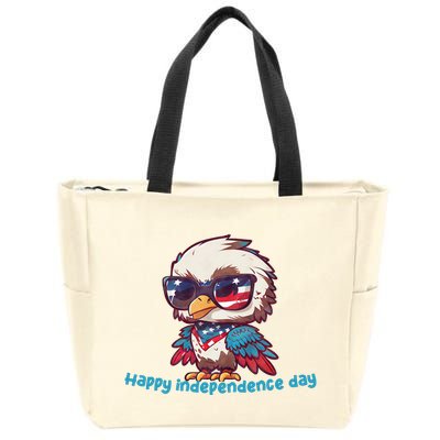 America Vintage Patriotic Bald Eagle Zip Tote Bag