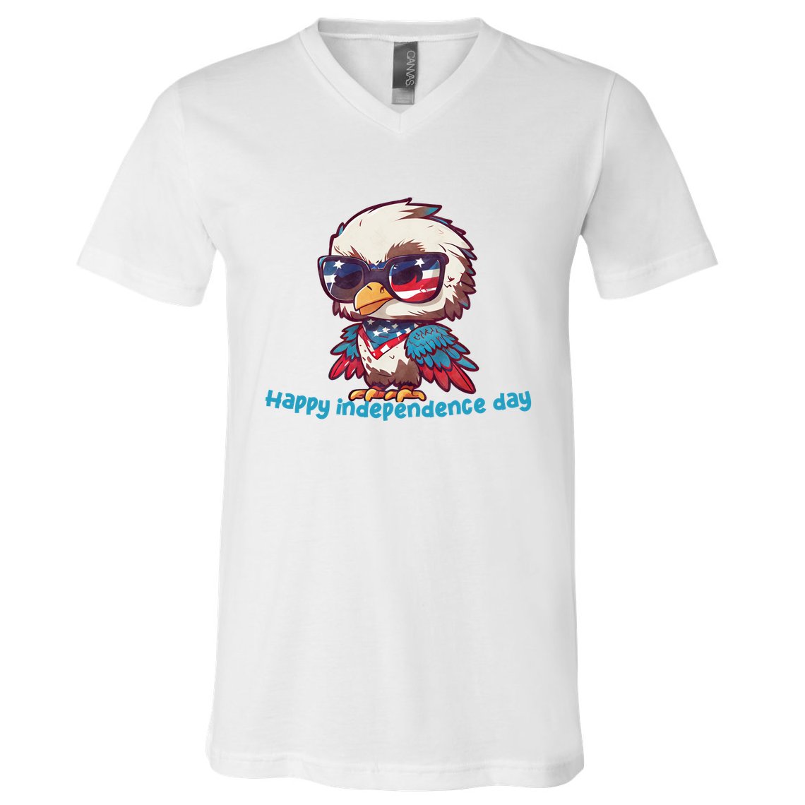 America Vintage Patriotic Bald Eagle V-Neck T-Shirt