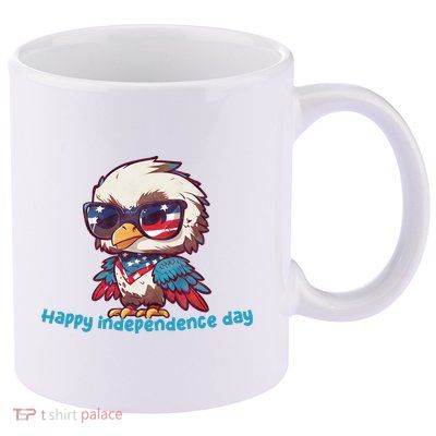 America Vintage Patriotic Bald Eagle 11oz C Handle Ceramic Mug
