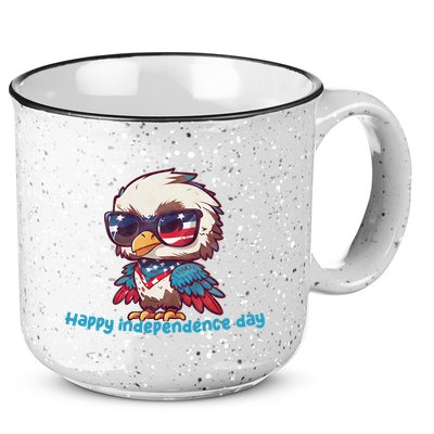 America Vintage Patriotic Bald Eagle 15oz Campfire Ceramic Mug
