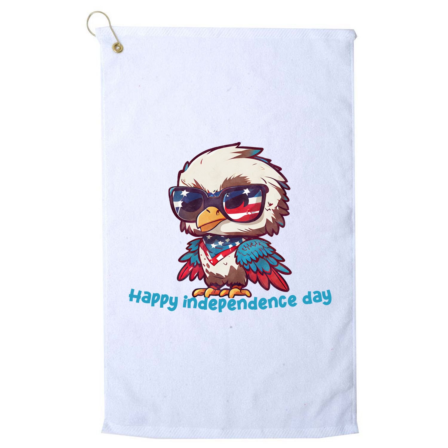 America Vintage Patriotic Bald Eagle Golf Towel