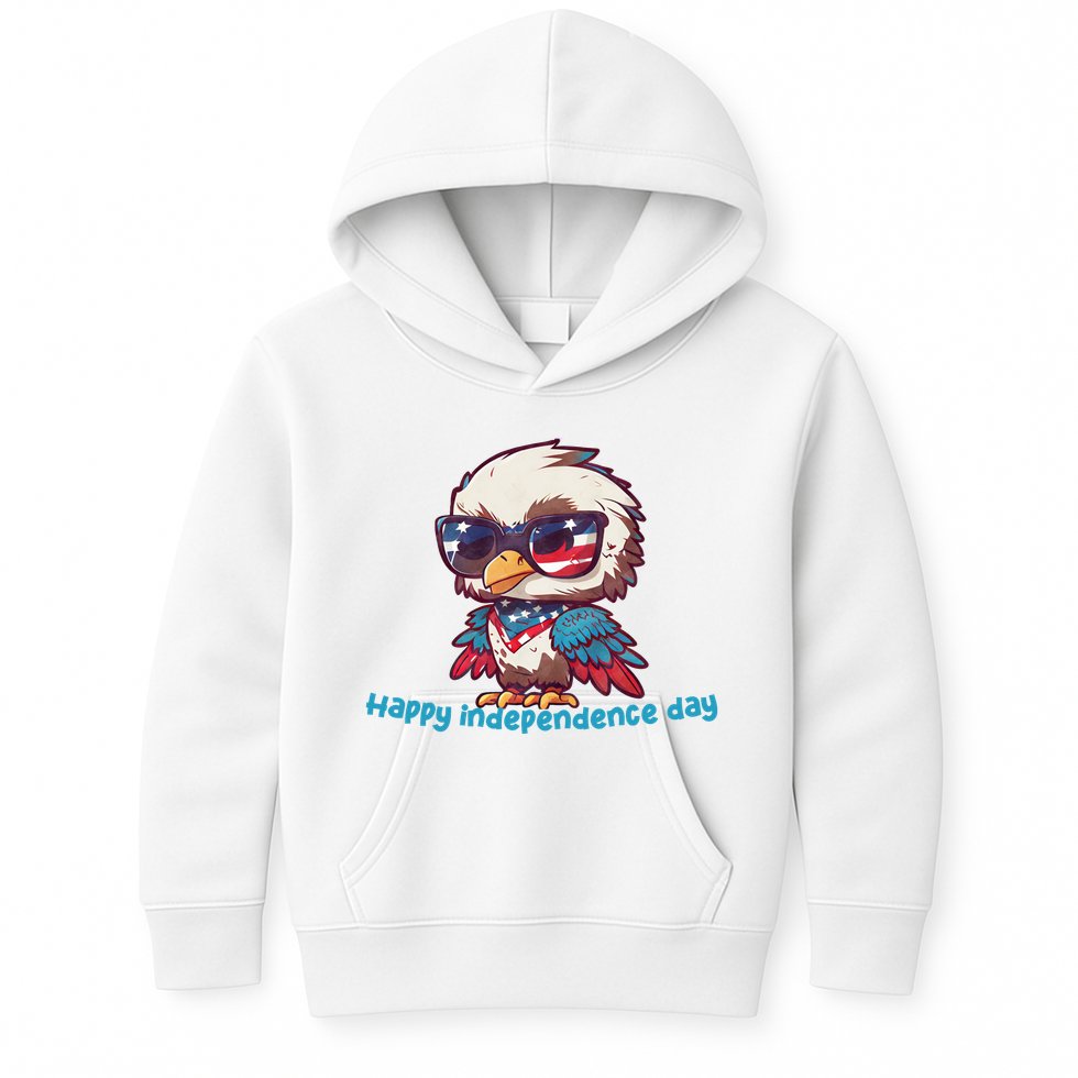 America Vintage Patriotic Bald Eagle Kids Hoodie