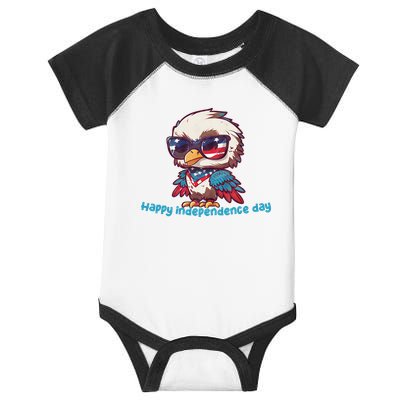 America Vintage Patriotic Bald Eagle Infant Baby Jersey Bodysuit