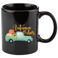 Autumn Vibes Pumpkin Truck 11oz C Handle Ceramic Mug