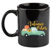 Autumn Vibes Pumpkin Truck 11oz C Handle Ceramic Mug