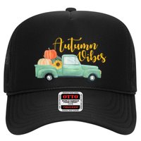 Autumn Vibes Pumpkin Truck Trucker Hat