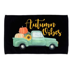 Autumn Vibes Pumpkin Truck Microfiber Hand Towel