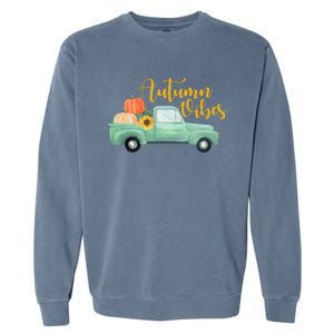 Autumn Vibes Pumpkin Truck Garment-Dyed Sweatshirt